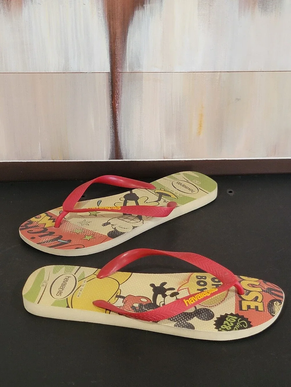 Havaianas Men's Disney Flip Flops Mickey Mouse Sz 13 (EU 47/48)
